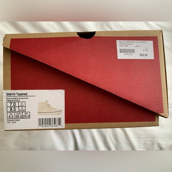 Vans Sk8-Hi Tapered 8.5 Women’s/7.0 Men’s Marshmallow/Spectrum Blue (brand new) - Picture 5 of 5